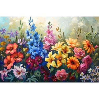 Impressionist Canvas of Flowers